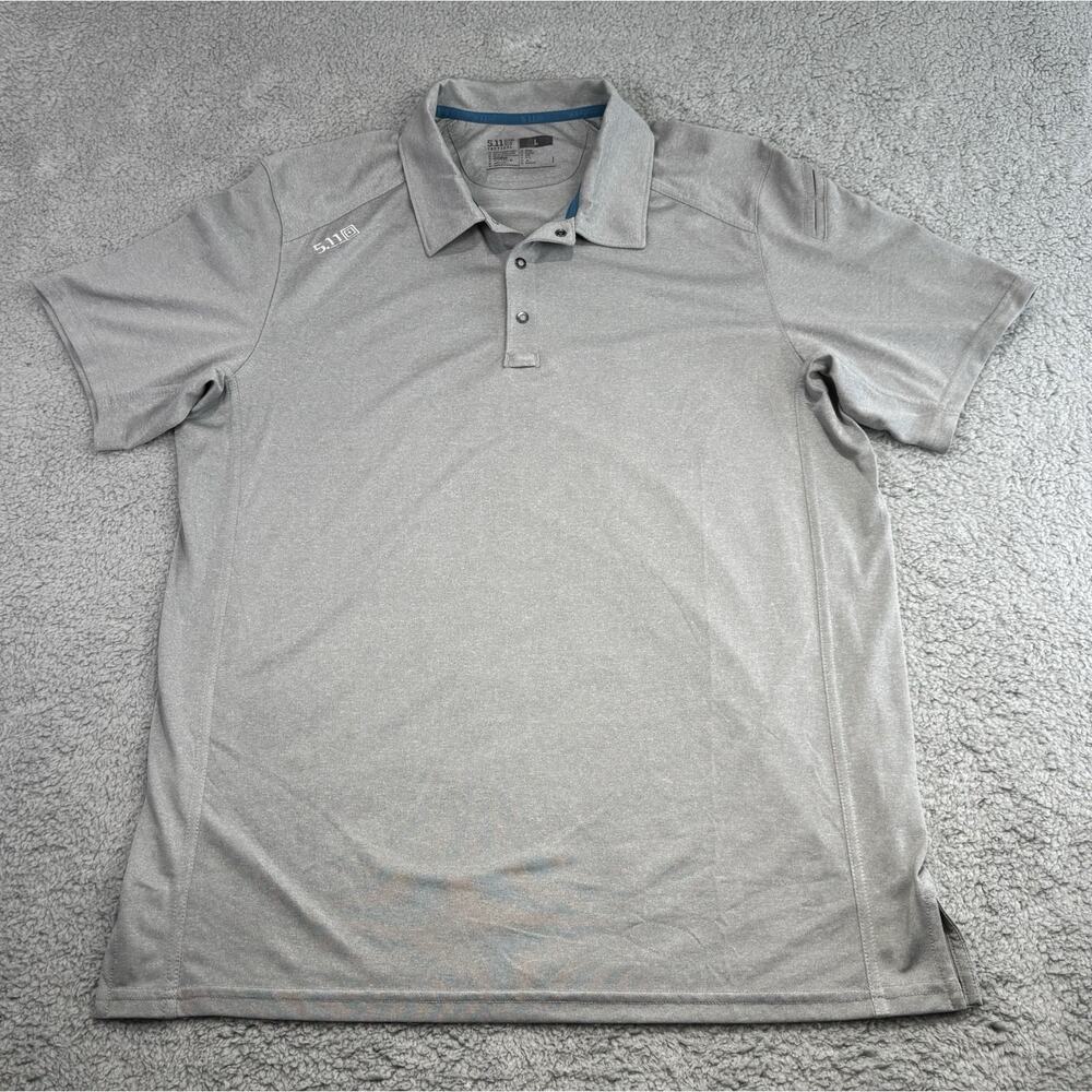 511 Tactical Gray Polo Shirt Snap Button Performance Size Large